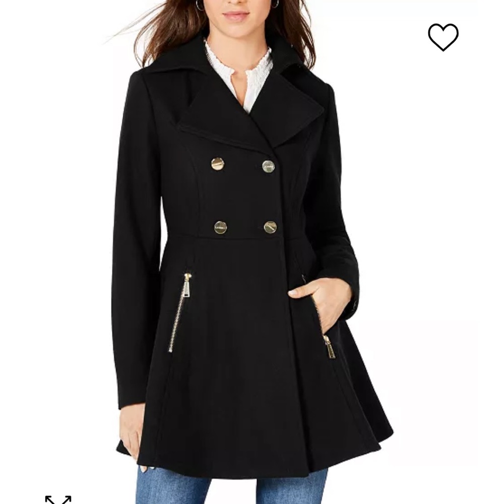 Black Skirted Pea Coat